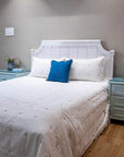 Pearl White Bed Spread Cotton Slub