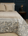 Pano Bed Spread Beige Chambray Cotton