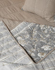 Pano Bed Spread Beige Chambray Cotton