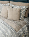 Pano Bed Spread Beige Chambray Cotton