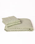 Mint Green Bed Cover Cotton Slub