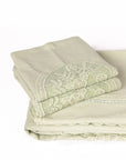 Mint Green Bed Cover Cotton Slub