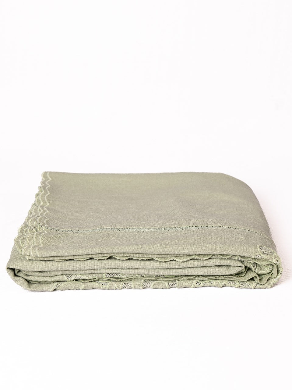 Mint Green Bed Cover Cotton Slub