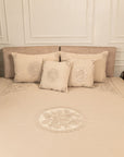 Light Beige Bed Cover Cotton Slub