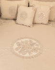 Light Beige Bed Cover Cotton Slub