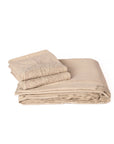 Light Beige Bed Cover Cotton Slub